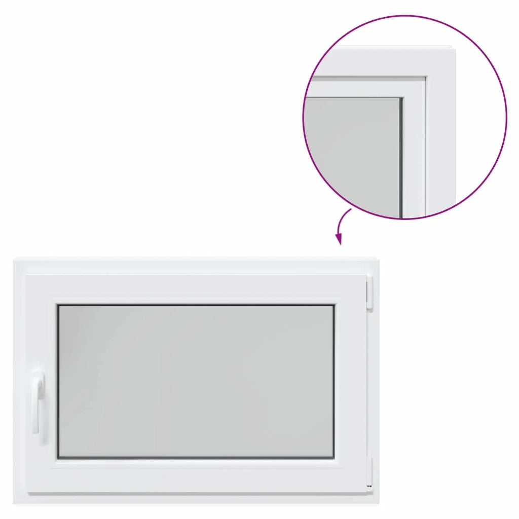 Finestra per Soffitta RISOR 90 x 60 cm PVC e Vetro Bianco CFW9580302