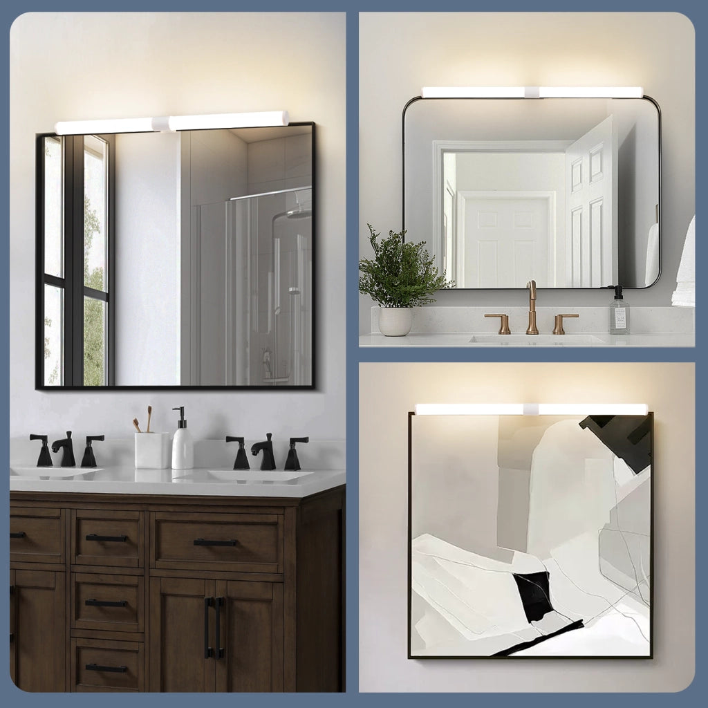 ZMH Lampada da Bagno LED sopra Specchio 8W 60 cm Bianca  IP44 Luce Neutra Moderna per Armadio da Bagno Cantina Cucina