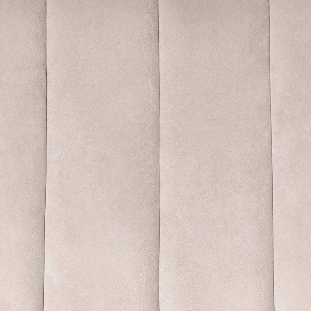 Divano in velluto a 2 posti con sedile imbottito e schienale basso Beige Design contemporaneo e retrò