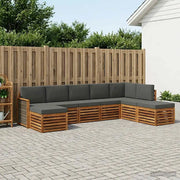 Set divano sezionale con cuscino 6 pcs Naturale e Antracite
