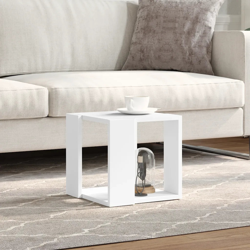 Tavolino da salotto | Tavolino da caff¨¨ | Tavolino da Soggiorno Bianco 32x32x30 cm in Legno Multistrato