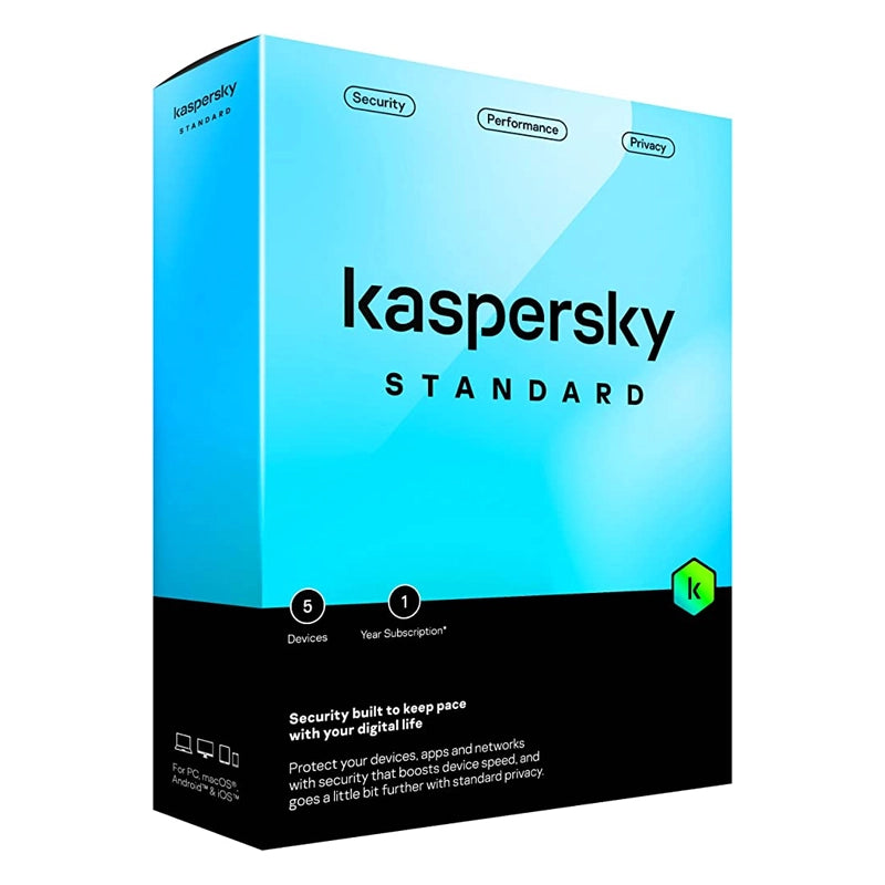 KASPERSKY STANDARD (SLIM) - SOFTWARE SICUREZZA 5 DEVICE / 1 ANNO (KL1041T5EFS-SLIM)