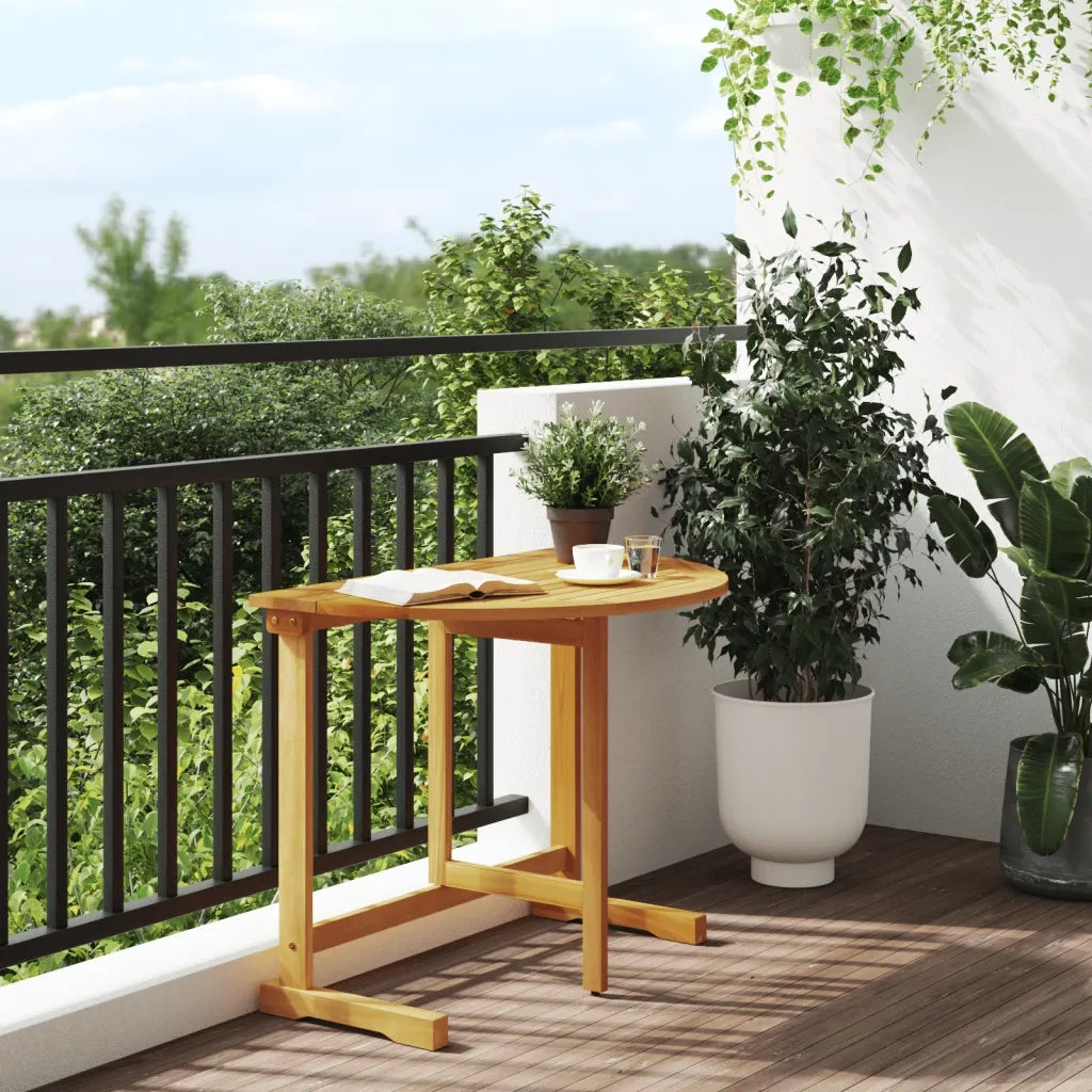 Tavolo da Balcone Pieghevole 90x60x72 cm Legno Massello Acacia 364896