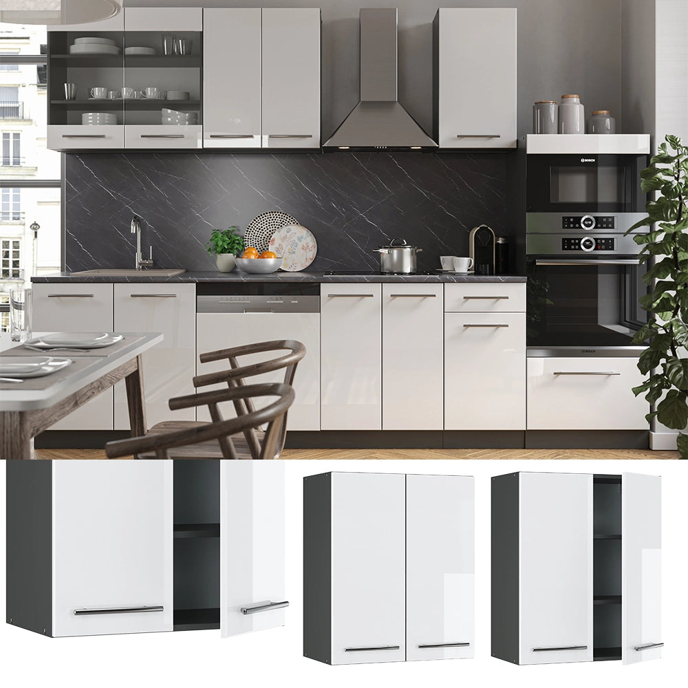 Vicco Pensile da cucina Bianco lucido 60 cm