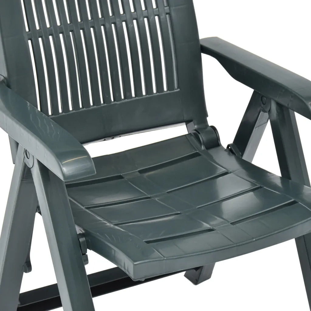 Sedie Reclinabili da Giardino 2 pz in Plastica Verde 48767