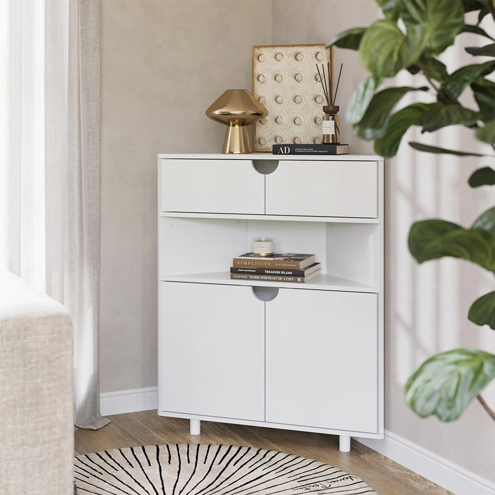 Vicco Credenza Bianco 79 x 96 cm con 4 scomparti