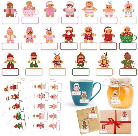 Notizie da adesivo 240 pezzi - Notizie autoadesive per Natale - Etichette regalo - Stickers Natale - Notizie mini - Adesivo forte