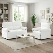 Set di divani 2 pz Bianco Tessuto 3424854