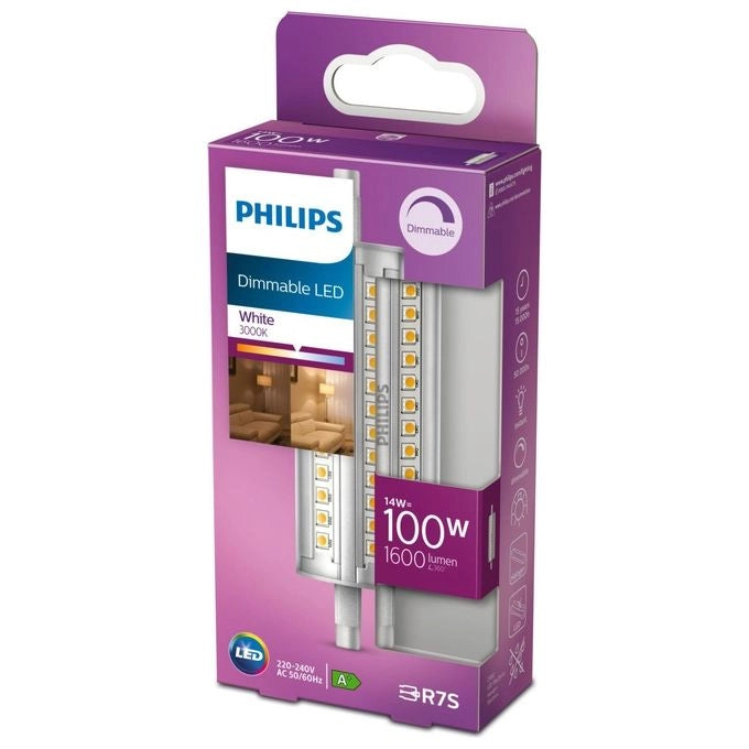 Philips 8718699780371 Faretto LED 100 W R7S 14 W 1600 lm 3000 K dimmerabile colore Bianco