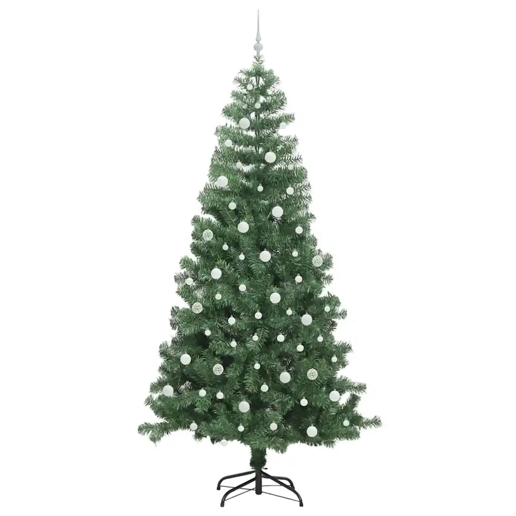 Albero di Natale | Decorazioni natalizie con 300 LED con supporto Verde 240 cm PVC