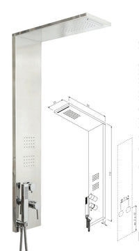 Colonna doccia idromassaggio pannello multifunzione