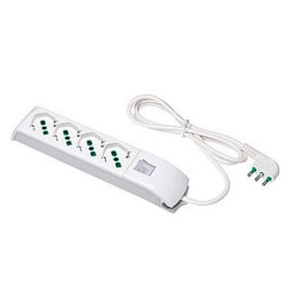 Fanton multipresa 6 uscite bipas so +inter. bianca 41040