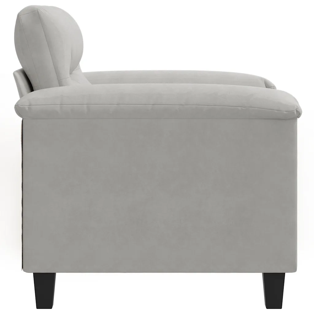 Poltrona-Divano Sedia Grigio Chiaro 60 cm in Tessuto Microfibra