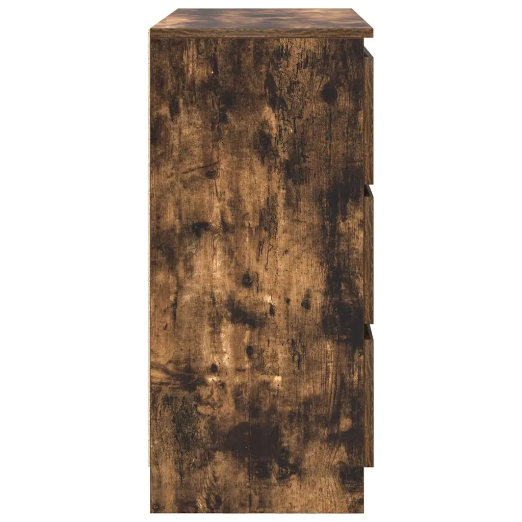 Credenza Rovere Fumo 80x35x76 cm in Legno Multistrato 861737
