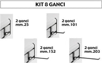 sistema garage kit 8 ganci cod:ferx.vit25692