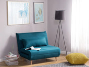 Divano letto piccolo tessuto Verde Acqua 1 posto letto pieghevole senza braccioli scandinavo