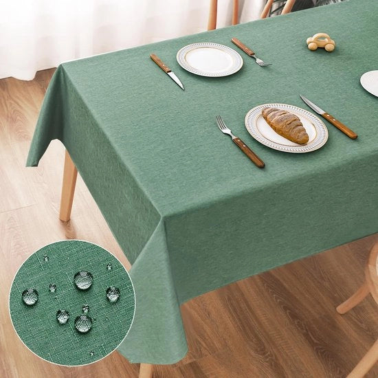 Tavolo Copricuscio Resistente all'Acqua con Effetto Lotus, 100x140cm, Copricuscio in Poliestere, Aspetto Lenzuolo, Resistente ai Graffi, Ideale per Soggiorno, Cucina, Terrazza, Giardino