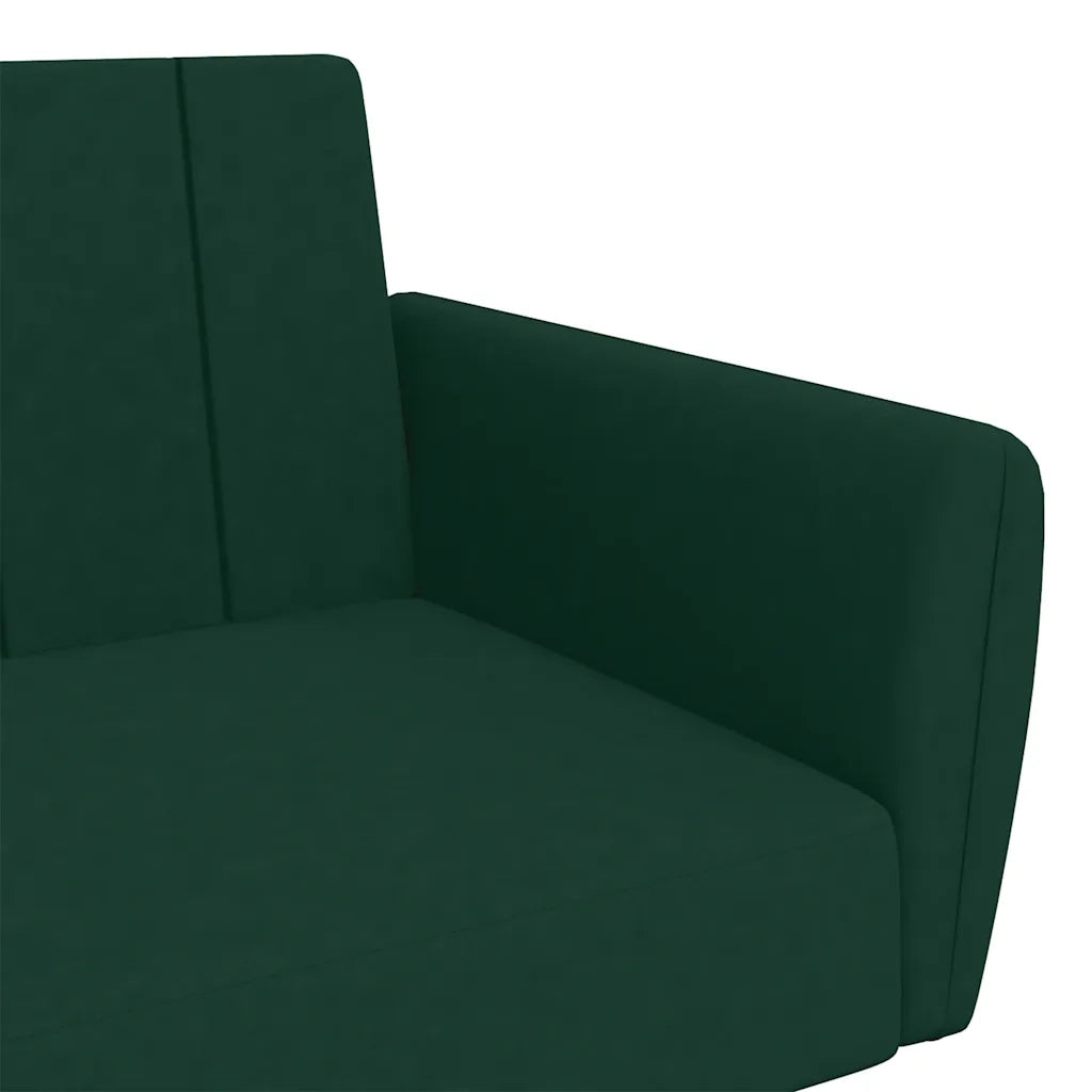 Divano letto | Sof¨¤ letto | Letto singolo a 2 Posti Verde Scuro in Velluto