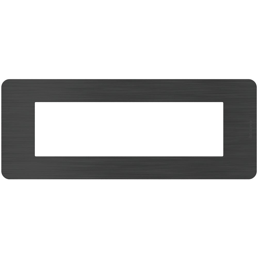 Placca Bticino MatixGO Effects 7 moduli Black Nick JA4807EN