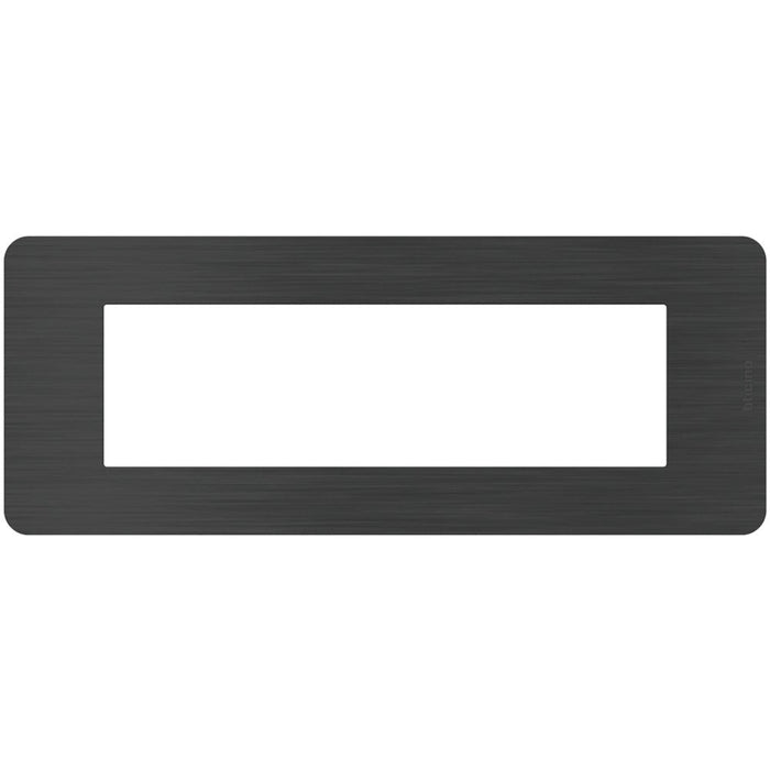 Placca Bticino MatixGO Effects 7 moduli Black Nick JA4807EN