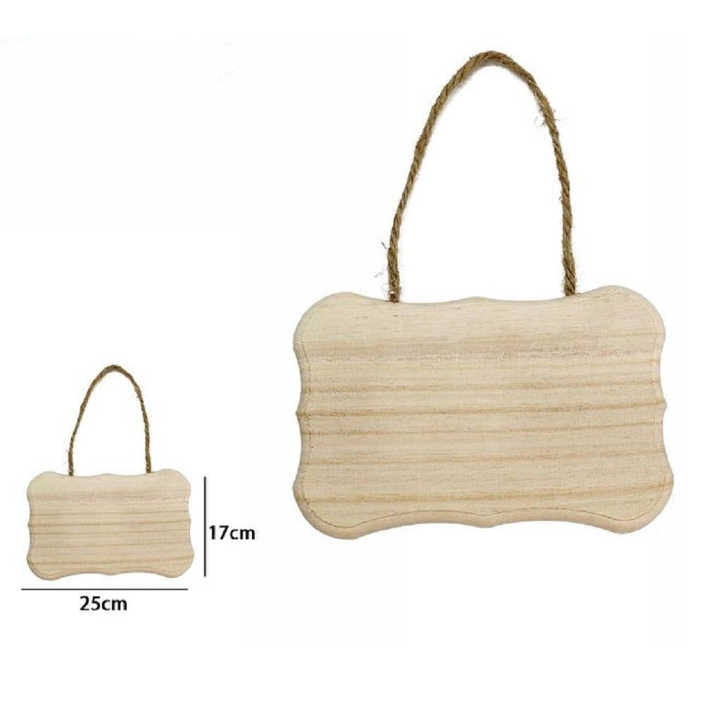 Trade Shop - Decorazione In Legno 25 X 17 Cm Decoupage Da Appendere Con Corda Insegna 68098 -