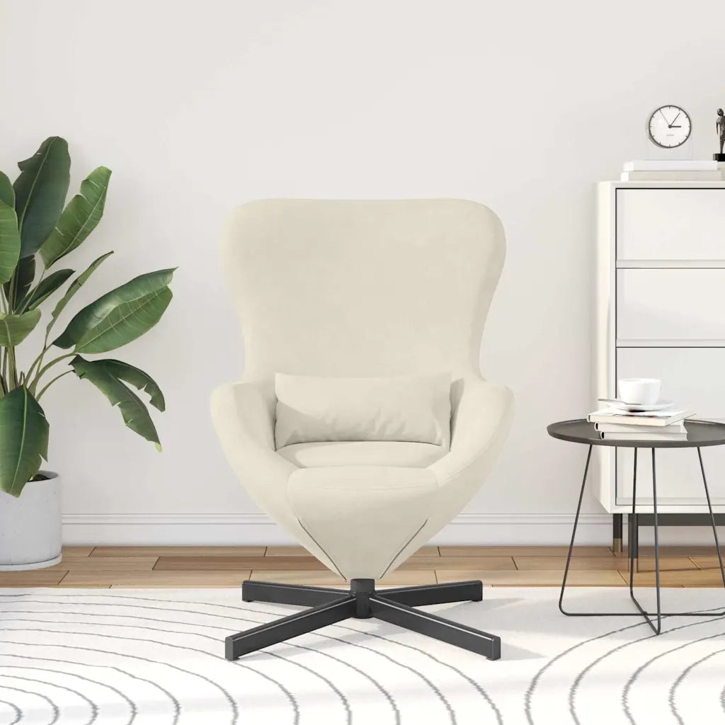 Divano Sedia-Poltrona uovo Crema 63 x 73 x 90 cm Velluto