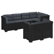 Divano 7 Posti da Giardino con Cuscini Aspetto Rattan PP 3444161
