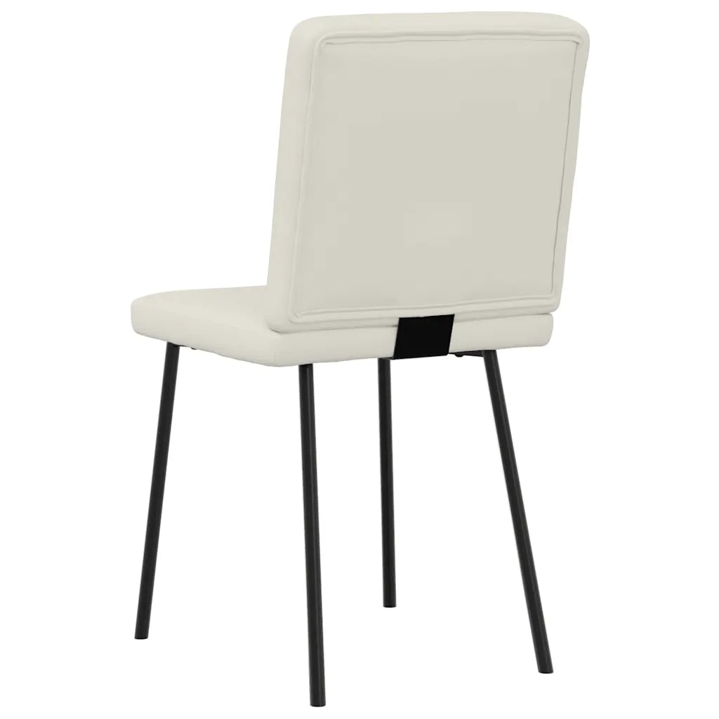 Sedie da Pranzo 4 pz Crema in Velluto 3315295
