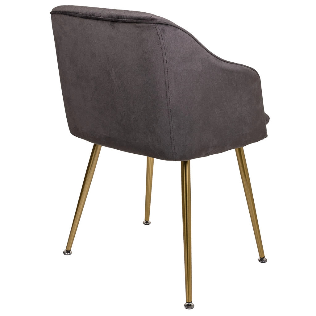 Sedia in legno imbottita grigia 55x56x48/78h