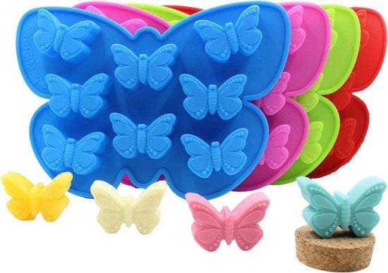 Vasi per ghiaccio in silicone a forma di farfalla - Scatola - Quadrato Whisky - 8 per scatola (a scelta)