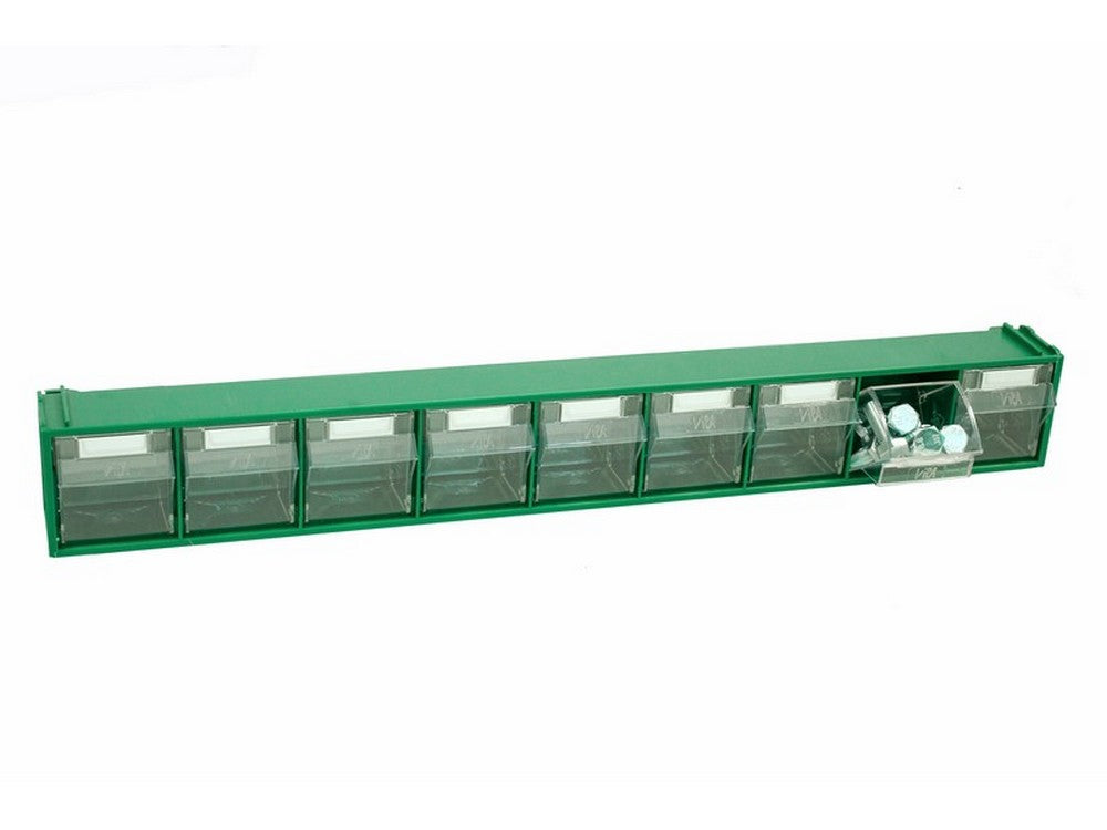 cassettiera componibile fox 101 verde 9 cassetti mm. 600x68x76 h cod:ferx.vit23957