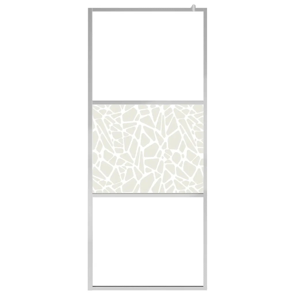 Parete per Doccia Walk-in in Vetro ESG Design Pietra 140x195 cm 146654