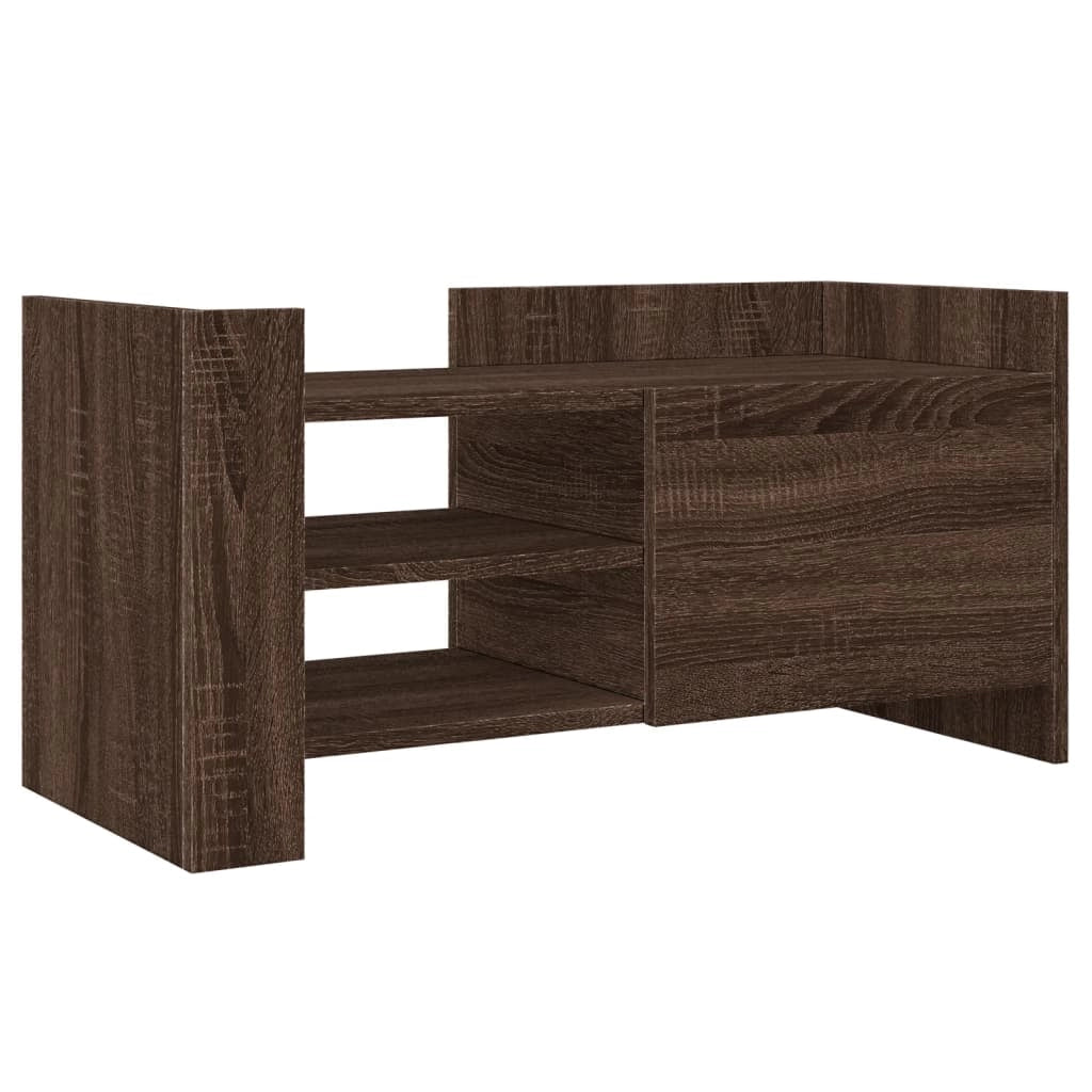 Mobile TV multimediale scaffale TV mobile TV sala da pranzo soggiorno camera da letto rovere 80 x 35 x 40 cm legno ingegnerizzato marrone 02_0027227