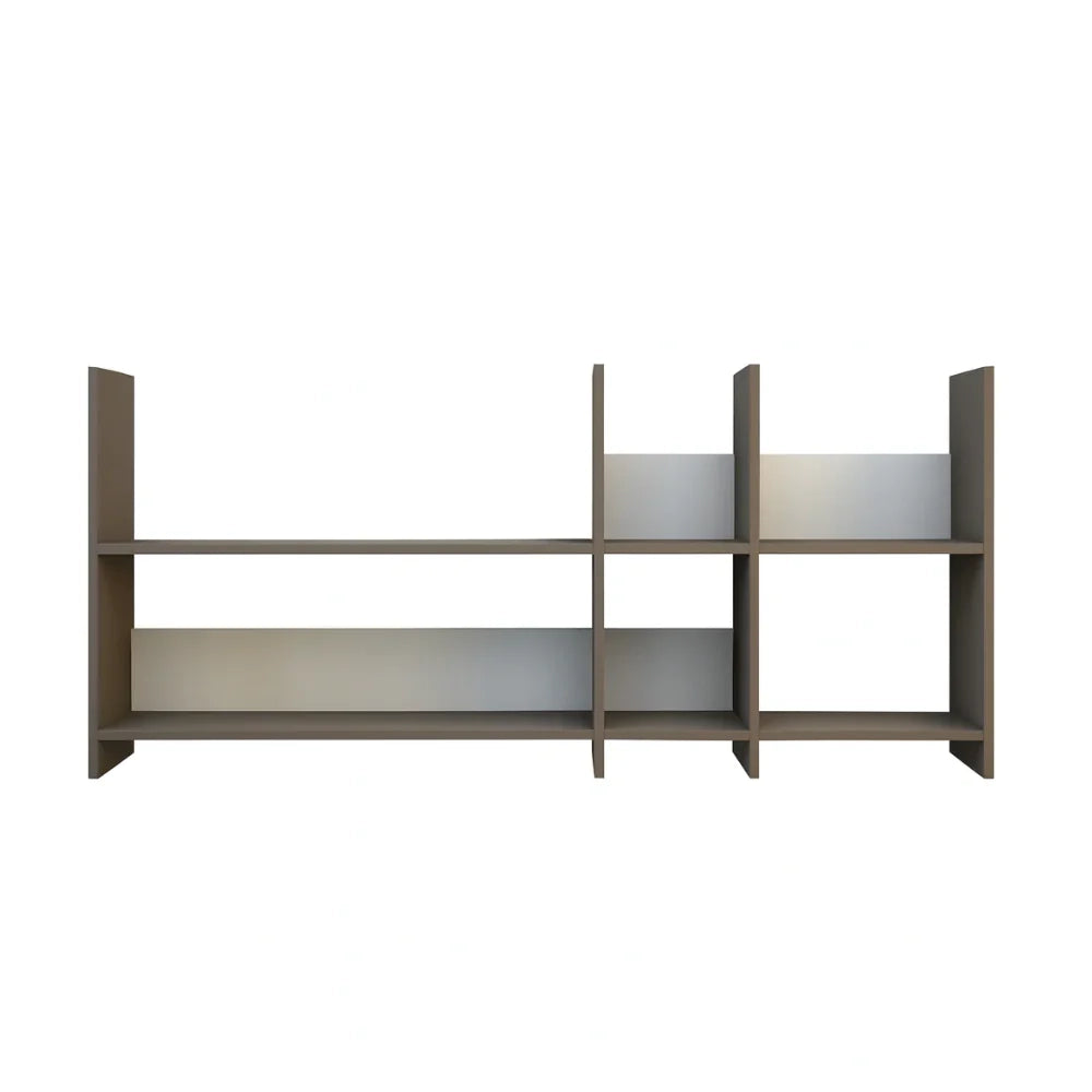 Libreria da parete Skyline grigio 150x22x70 cm design moderno salvaspazio | Duzzle