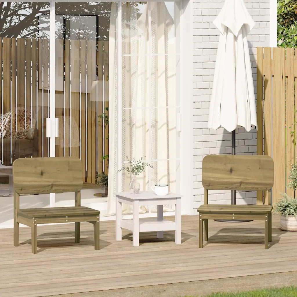 Sedie da Giardino 2 pz | Sedie da Esterno 60x52,5x72cm in Legno di Pino Impregnato