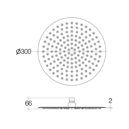 Lineabeta - Soffione doccia tondo piatto Supioni 30cm snodo ½ in acciaio lucido