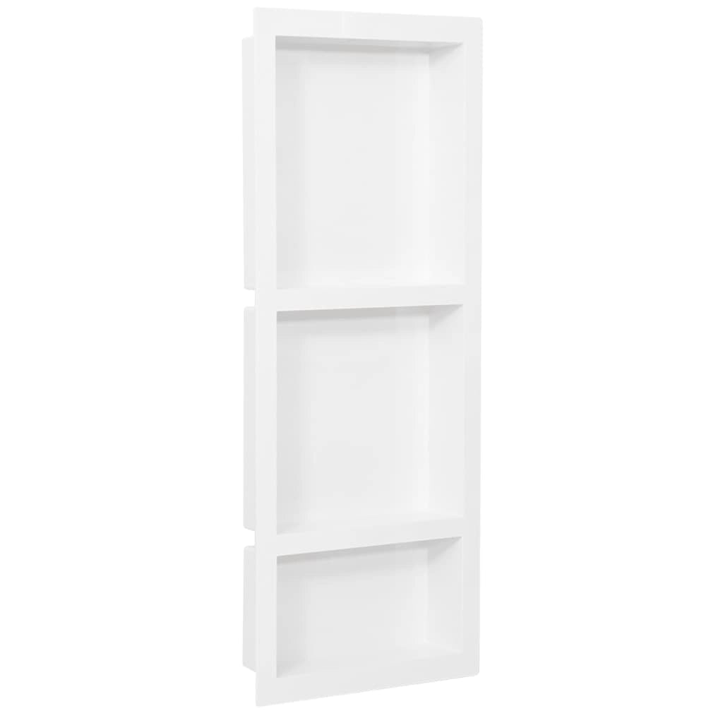 Nicchia da Doccia con 3 Scomparti Bianco Opaco 41x99x9 cmcod mxl 104604