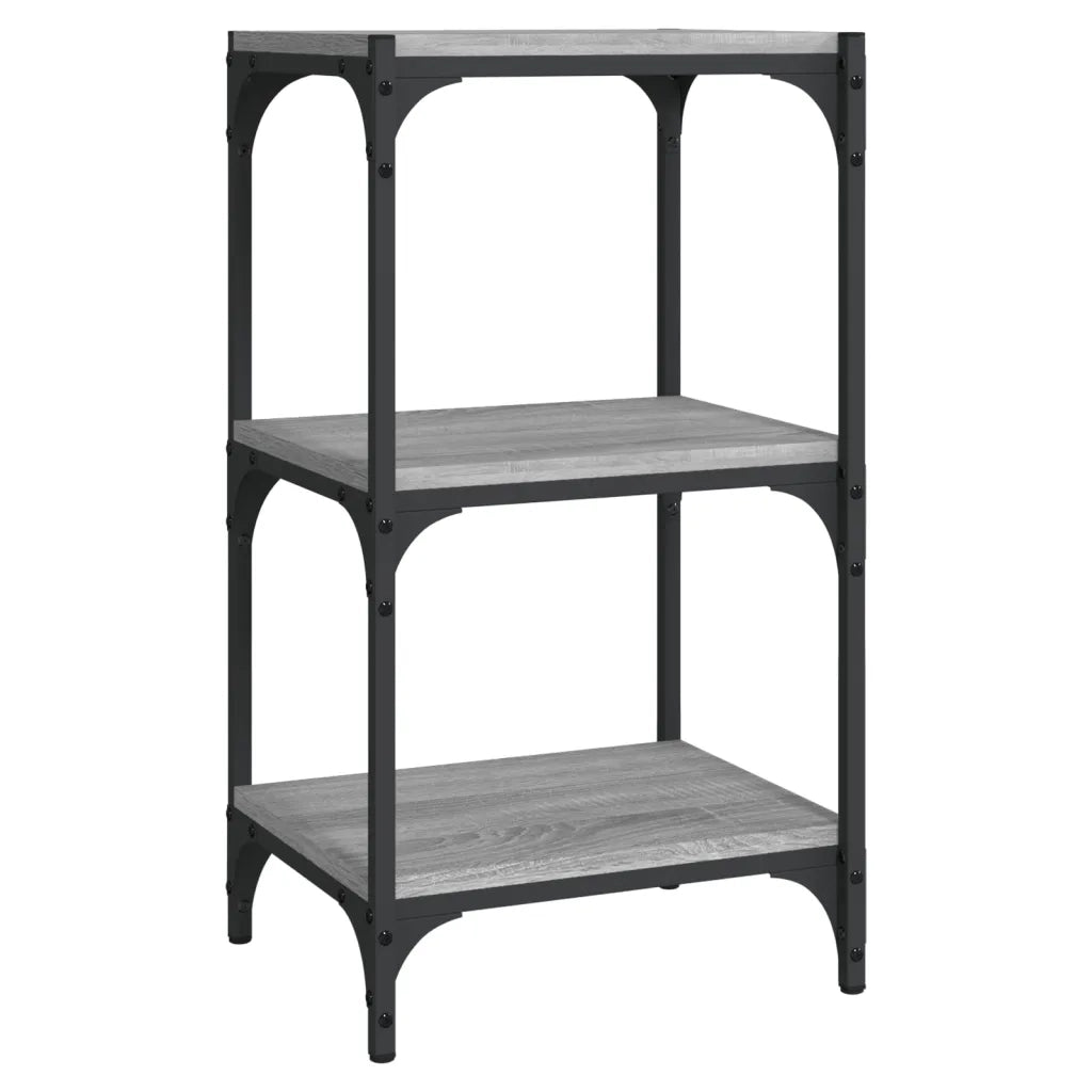 Libreria grigio sonoma 40x33x70,5cm Legno Multistrato e Acciaio 819310