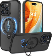 Hoes magnetica per iPhone 15 Pro - Standarizzazione rotativa, resistente ai graffi e agli urti
