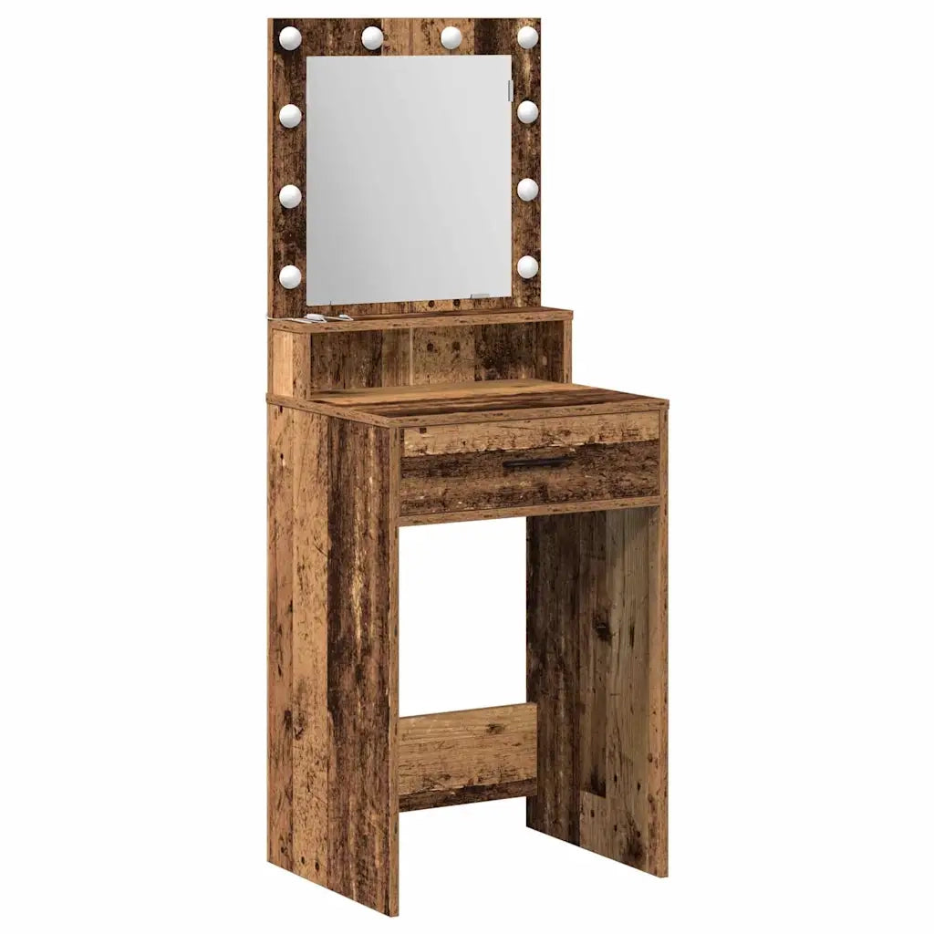 Tavolo da Trucco con cassetto Legno vecchio 50 x 41 x 135 cm 865098