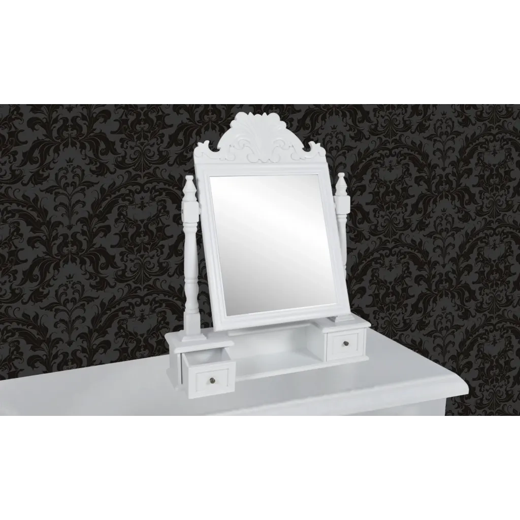 Toletta con Specchio Rettangolare Oscillante in MDF