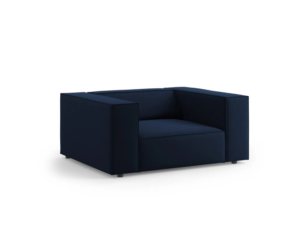 Cosmopolitan Design - Poltrona "Arendal" in velluto blu reale 