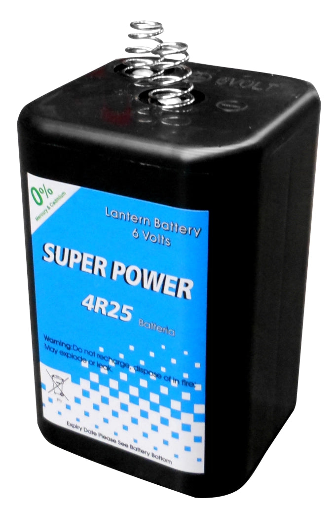 BATTERIA PER LAMPEGGIATORI DA CANTIERE 4R25  cm. 6,5x6,5x9,5 h