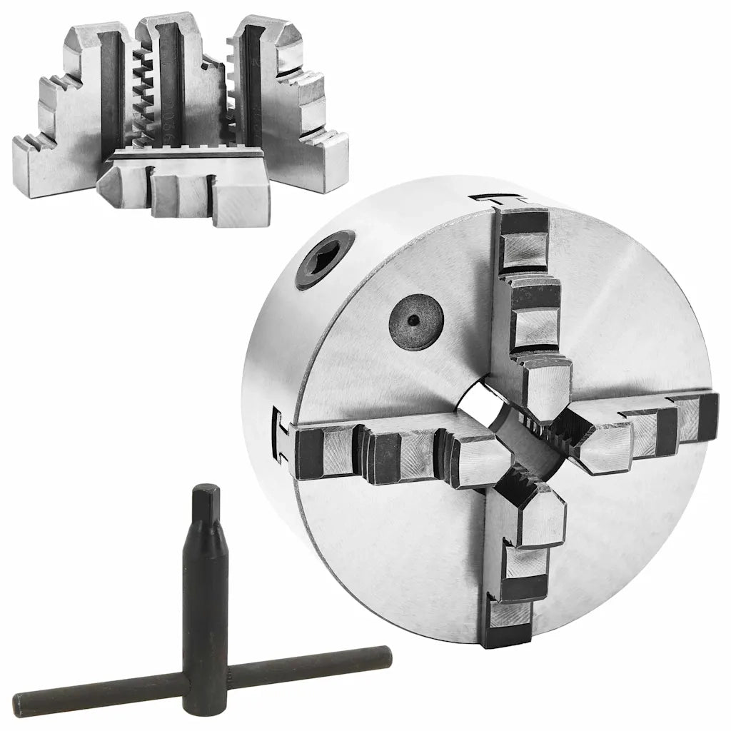 Mandrino per Tornio a 4 Griffe Autocentrante 160 mm in Acciaio CFW3952241