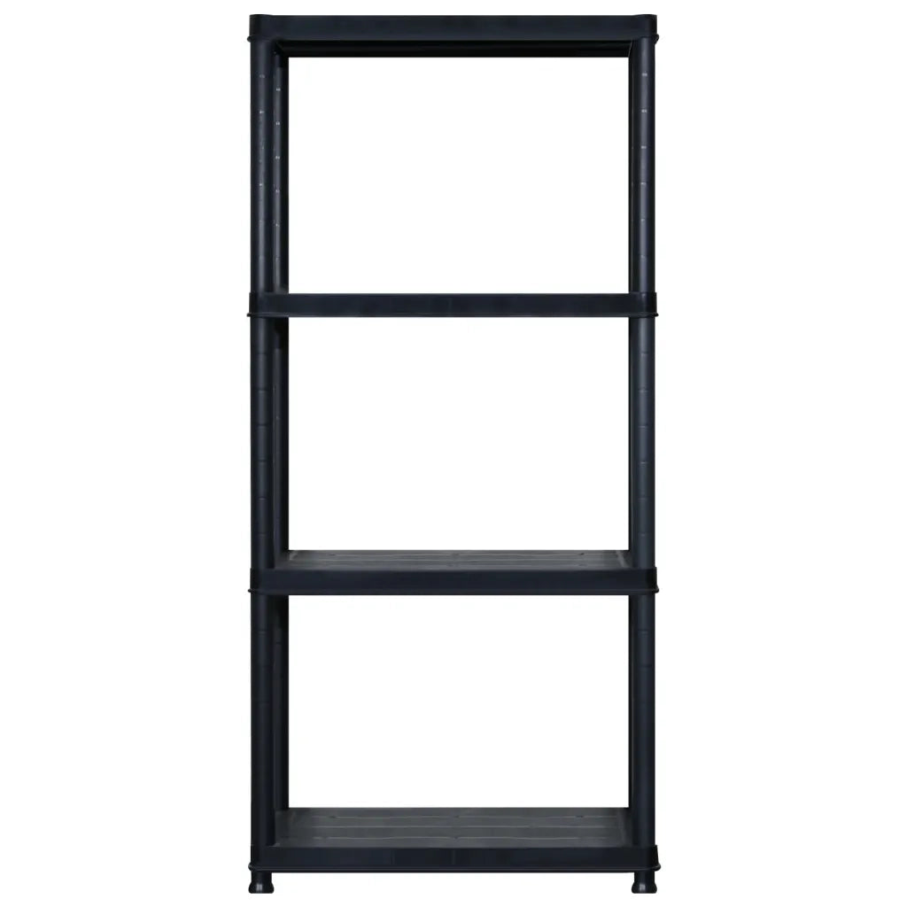 Scaffale a 4 Ripiani Nero 122x30,5x130 cm in Plastica CFW7523779