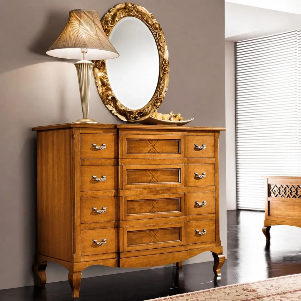 Camera da letto classica intarsiata legno bassano - Mobili 2G