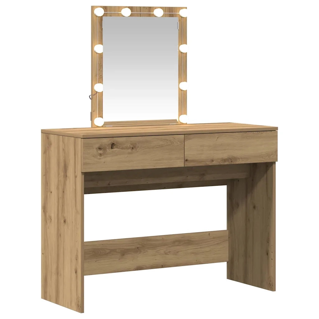 Toeletta | Tavolo da Trucco Rovere artigianale 100 x 40 x 130 cm