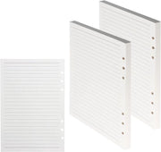 2 pacchi di A5 navullini di carta 160 fogli 6 fori navellabili carta navellabile carta geperforata per navella navelli per planner losi inserti di carta per ringbindi per libretto delle note 100 g/m² 142 x 209 cm.