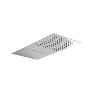Lineabeta - Soffione doccia rettangolare piatto con cascata Supioni acciaio lucido