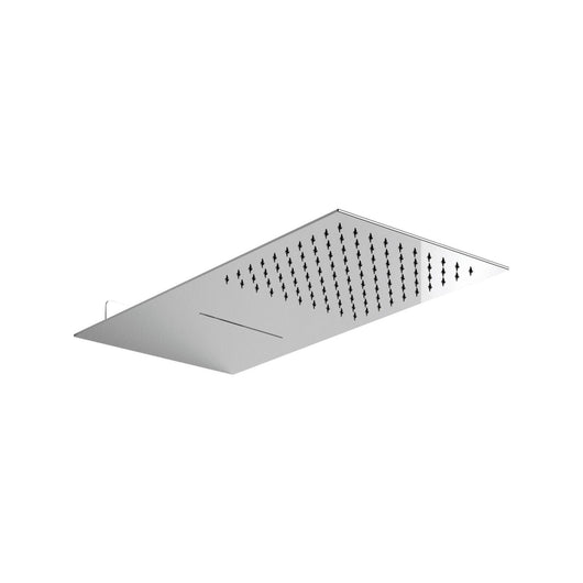 Lineabeta - Soffione doccia rettangolare piatto con cascata Supioni acciaio lucido